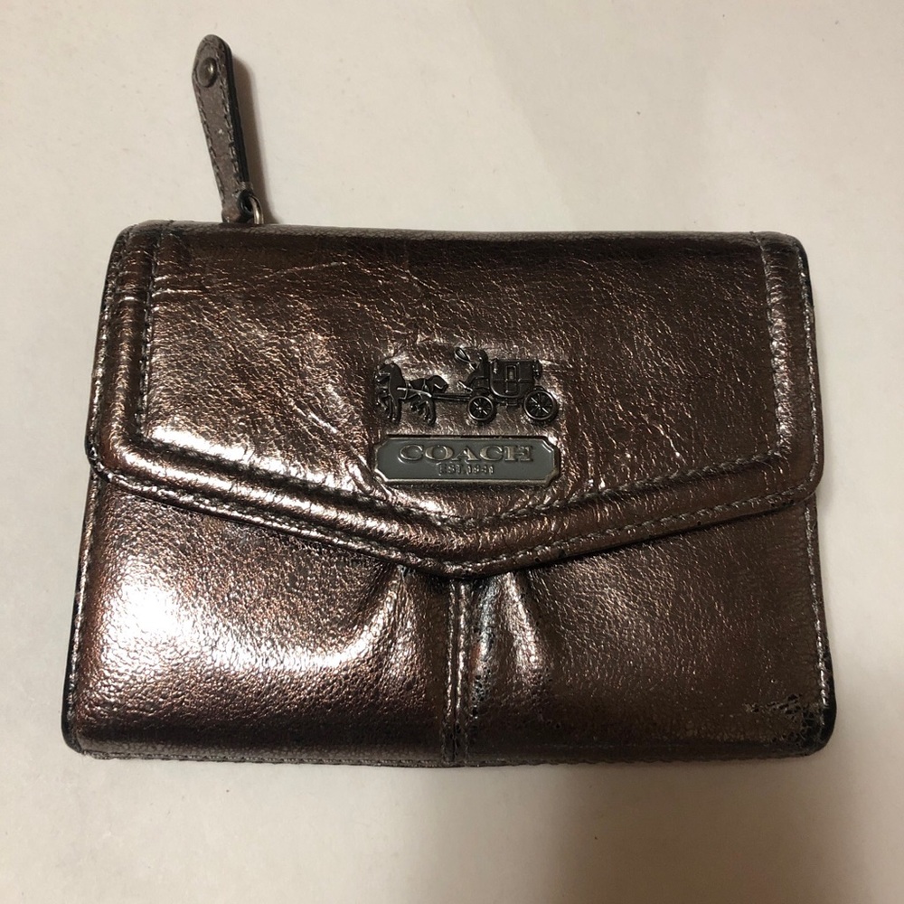 Coach Silver Wallet Authentic